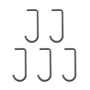 String - Crochet pour étagère métallique, gris foncé (lot de 5)