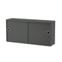 String - Module d'armoire avec portes coulissantes 78 x 20 cm, gris foncé