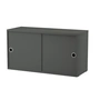 String - Module d'armoire avec portes coulissantes 78 x 30 cm, gris foncé
