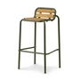 Normann Copenhagen - Vig Outdoor chaise de bar, H 75 cm, robinier naturel / vert foncé