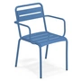 Emu - Star Outdoor Chaise avec accoudoirs, bleu marine