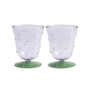 & klevering - Dot verre 200 ml, lila (set de 2)