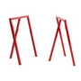 HAY - Loop Stand Frame Chevalets de table, H 72 cm, maroon red (2 pièces)