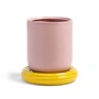 & klevering - Churros Pot de fleurs, Ø 19,5 x 21 cm, blush / jaune