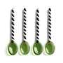 & klevering - Cuillère Duet, vert (set de 4)