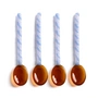 & klevering - Cuillère Duet, ambre (set de 4)