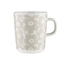 Marimekko - Oiva Pikkuinen Unikko Gobelet avec anse 250 ml, blanc / paille