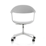 Vitra - Mynt Chaise de bureau piétement 4 branches, gris / soft light (roulettes pour sols durs)