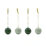 House Doctor - Mach Ornement, Ø 4 cm, vert foncé / vert menthe (set de 4)