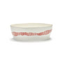 Serax - Feast saladier, blanc / rouge rayures