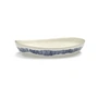 Serax - Feast plat de service S, white / blue stripes