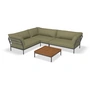 HOUE - Level 2 Set de salon 7, incl. table d'appoint, dark grey / leaf