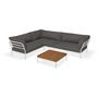 HOUE - Level 2 Set de salon 7, incl. table d'appoint, muted white / dark grey basic