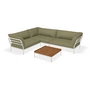 HOUE - Level 2 Set de salon 7, incl. table d'appoint, muted white / leaf
