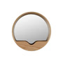 Zuiver - Round Wall Miroir mural Ø 40 cm, plaqué chêne