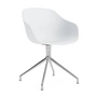 HAY - About A Chair AAC 220, aluminium poli / blanc 2. 0 (patins en plastique)