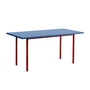 HAY - Two-Colour Table de salle à manger 160 x 82 cm, bleu / maroon red