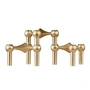 Stoff Nagel - Porte-bougies, laiton brossé (set de 3)