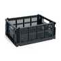 HAY - Colour Crate Panier M, 34,5 x 26,5 cm, charcoal, recycled