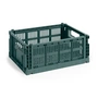 HAY - Colour Crate Corbeille M, 34,5 x 26,5 cm, vert foncé, recycled