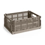 HAY - Colour Crate Corbeille M, 34,5 x 26,5 cm, warm grey, recycled