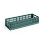 HAY - Colour Crate Panier Mini Oblong, vert foncé, recyclé