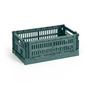 HAY - Colour Crate Panier S, 26,5 x 17 cm, vert foncé, recycled