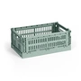 HAY - Colour Crate Panier S, 26,5 x 17 cm, vert sauge, recycled
