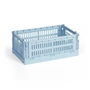 HAY - Colour Crate Panier S, 26,5 x 17 cm, soft blue, recycled