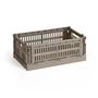 HAY - Colour Crate Panier S, 26,5 x 17 cm, warm grey, recycled