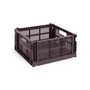 HAY - Colour Crate Corbeille Square M, 29,5 x 29,5 cm, bordeaux, recyclée