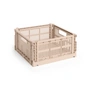 HAY - Colour Crate Corbeille Square M, 29,5 x 29,5 cm, poudre, recyclée