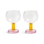 & klevering - Cantine Coupe, 200 ml, rose / jaune (set de 2)