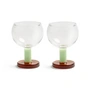 & klevering - Cantine Coupe, 200 ml, ambre / vert (set de 2)