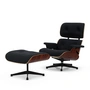 Vitra - Lounge Chair & Ottoman, noir / poli, palissandre de Santos, Nubia, anthracite / noir (nouvelles dimensions)