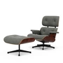 Vitra - Lounge Chair & Ottoman, noir / poli, palissandre de Santos, Nubia, salt'n pepper (nouvelles dimensions)