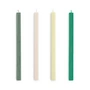 HAY - Square Bougies H 24 cm, green / bordeaux (set de 4)