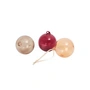 Ferm Living - Glass Baubles Boule de Noël, M, rouge rosé translucide (lot de 3)