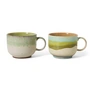 HKliving - 70's Tasse à thé, 425 ml, eo (lot de 2)