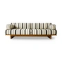 HKliving - Outdoor Teak Canapé de salon, chalkstripe