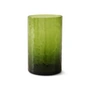HKliving - Tube Verre, H 12 cm / 400 ml, olive