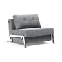 Innovation Living - Cubed 90 Fauteuil, chrome / gris clair (565 Twist Granite )