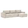 Innovation Living - Newilla Canapé-lit lounge, 190 x 346 cm, ivoire (595 Corduroy )