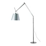 Artemide - Tolomeo Mega Lampadaire avec variateur, abat-jour en satin Ø 32 cm, argenté