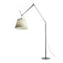 Artemide - Tolomeo Mega Lampadaire avec variateur, abat-jour en parchemin Ø 36 cm, argenté