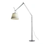 Artemide - Tolomeo Mega Lampadaire avec variateur, abat-jour en parchemin Ø 32 cm, argenté
