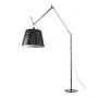 Artemide - Tolomeo Mega Lampadaire avec variateur, abat-jour en satin, Ø 42 cm, noir
