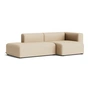 HAY - Mags Sofa 2,5 places, combinaison 3, accoudoir à droite / beige ( Hallingdal 220) (patins en feutre)