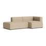 HAY - Mags Sofa 2,5 places, combinaison 3, accoudoir à droite / sable ( Turf ) (patins en feutre)