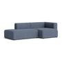 HAY - Mags Sofa 2,5 places, combinaison 3, accoudoir à droite / bleu ( Linara 198) (patins en feutre)